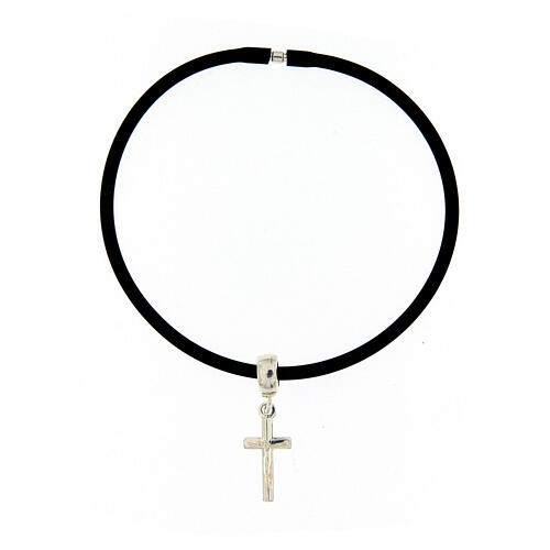 Cross crucifix charm 800 silver with loop 3