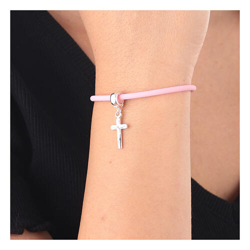 Cross crucifix charm 800 silver with loop 4