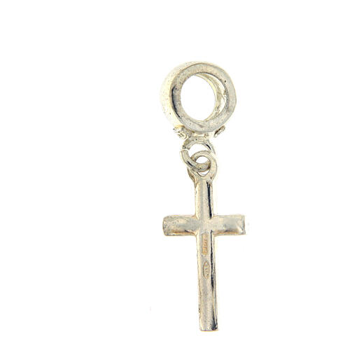 Cross crucifix charm 800 silver with loop 5