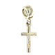 Cross crucifix charm 800 silver with loop s1