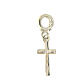 Cross crucifix charm 800 silver with loop s5