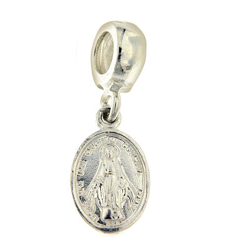 Miraculous medal for bracelets with 925 silver loop 1