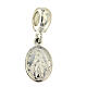 Miraculous medal for bracelets with 925 silver loop s1