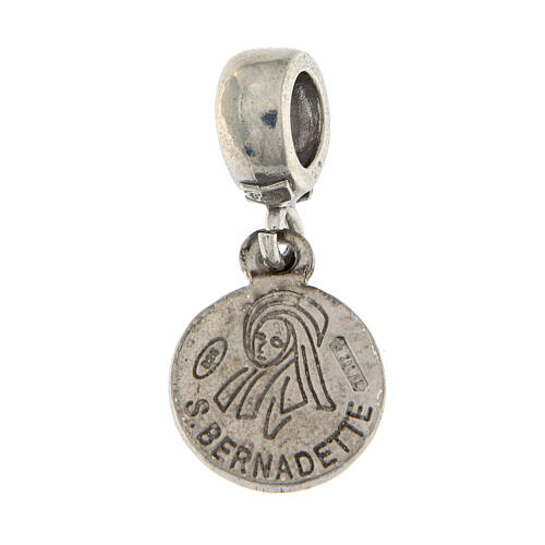 Charm-Anhänger mit Öse, Heilige Bernadette, aus 925er Silber 5