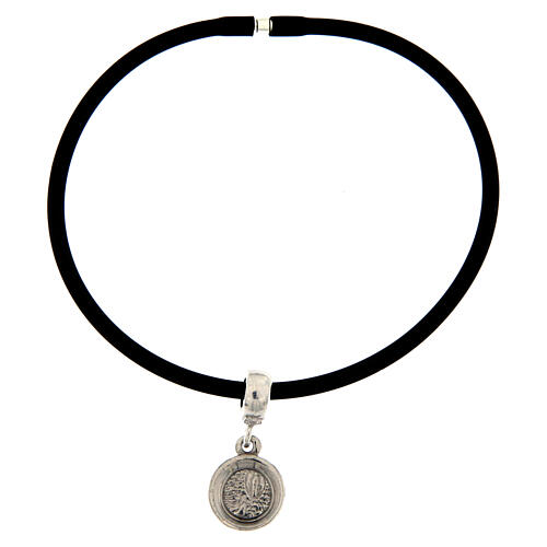 Saint Bernadette charm medal with loop in 925 silver 3