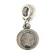 Saint Bernadette charm medal with loop in 925 silver s1