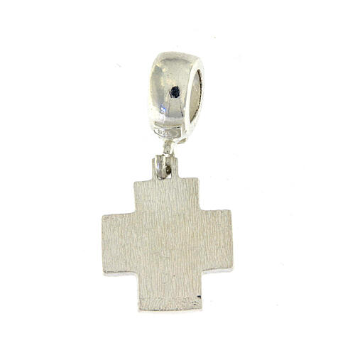 Greek cross dangle charm with Alpha and Omega, 925 silver 5