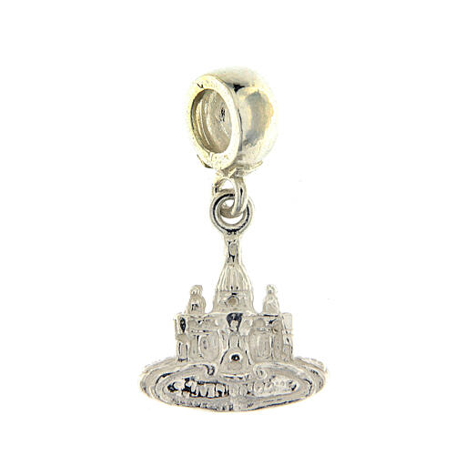 Bracelet charm of St. Peter's Square with loop in 925 silver 1