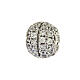 Brass ball charm with white zircons s1