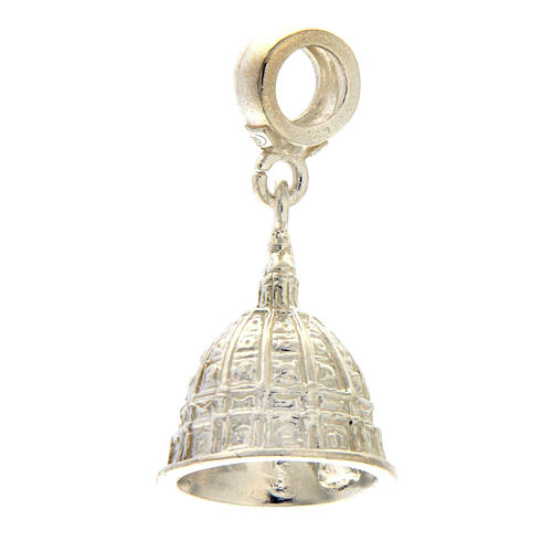 Charm-Anhänger mit Öse, Petersdomkuppel, aus 925er Silber 1