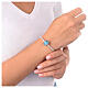 Charm turquoise tacheté pour bracelet verre de Murano et argent 925 s2