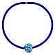 Charm turquoise tacheté pour bracelet verre de Murano et argent 925 s3