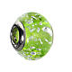 Speckled light green charm, Murano glass and 925 silver s1