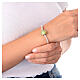 Green speckled Murano glass bracelet loop in 925 silver s2