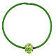 Green speckled Murano glass bracelet loop in 925 silver s3