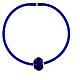 Charm bleu nuit simple pour bracelet verre de Murano et argent 925 s3