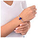 Passante bracciale blu vetro Murano argento 925 s2