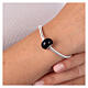 Charm noir simple pour bracelet verre de Murano et argent 925 s4