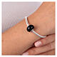 Berloque para pulseira preto simples vidro de Murano e prata 925 s4