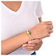 Charm vert simple pour bracelet verre de Murano et argent 925 s2