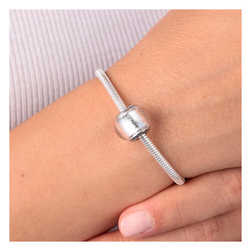 Charm argenté simple pour bracelet verre de Murano et argent 925 4