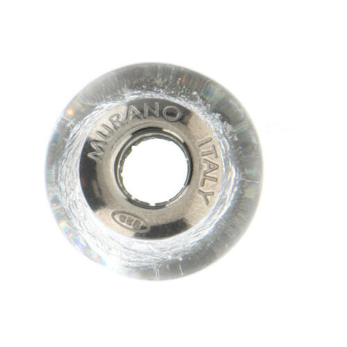 Berloque para pulseira prata simples vidro de Murano e prata 925 5