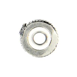 Spacer charm, 800 silver, rope pattern 5