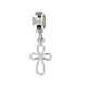 Rounded cut-out cross, dangle charm, 925 silver s1