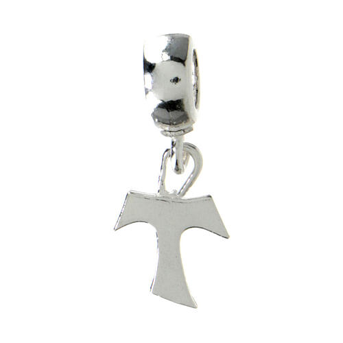 Charm-Anhänger mit Öse, Taukreuz, aus 925er Silber 1