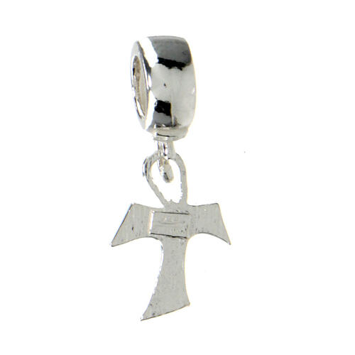 Charm-Anhänger mit Öse, Taukreuz, aus 925er Silber 5