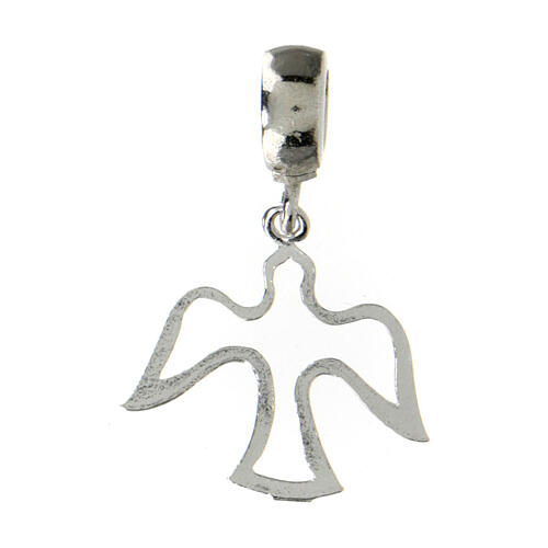 Cut-out dove dangle charm of 925 silver 1