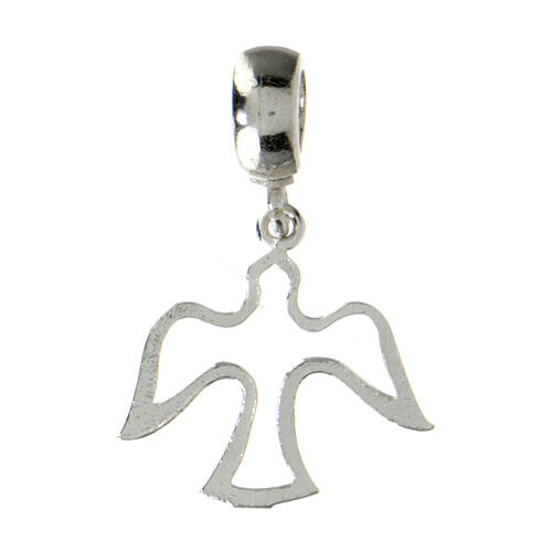 Cut-out dove dangle charm of 925 silver 5