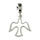 Cut-out dove dangle charm of 925 silver s5