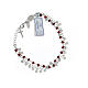 Bracciale argento 925 cristallo rosso cremisi 2 mm s2