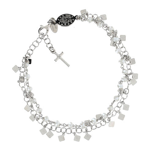 925er Silber-Armband mit 2 mm weißem Kristall 2
