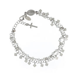 Bracciale argento 925 2 mm cristallo bianco