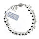 Bracciale cristallo nero 2 mm argento 925 s1