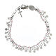Bracciale argento 925 cristallo rosa 2 mm s2