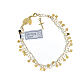 Single decade rosary bracelet, 0.08 in white crystal beads and gold plated 925 silver s2
