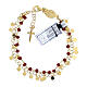 Bracciale argento 925 dorato 2 mm cristallo rosso cremisi s2