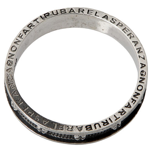 Benedictus rosary ring burnished rhodium 925 silver 4