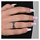 Agios rosary ring burnished rhodium 925 silver s2