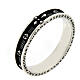 Benedictus rosary ring burnished rhodium 925 silver s1