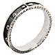 Benedictus rosary ring burnished rhodium 925 silver s1