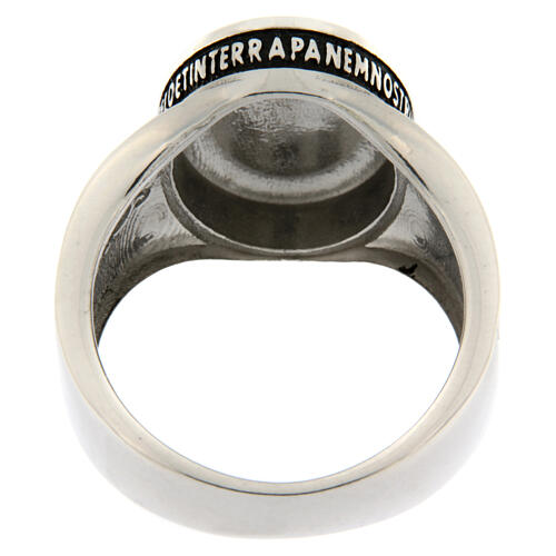 Anello Paternoster rodiato Agios argento 925 5