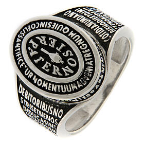 Agios rhodium-plated Paternoster ring in 925 silver