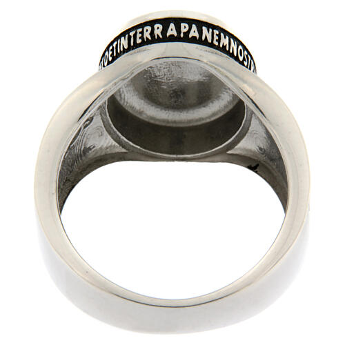 Agios rhodium-plated Paternoster ring in 925 silver 3