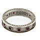 Agios rosary ring, rhodium-plated 925 silver, ruby red rhinestones s3