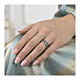 Bague chapelet Benedictus argent 925 rhodié zircons rubis s2