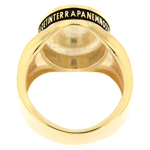 Anello Paternoster placcato oro Agios brunito argento 925 4
